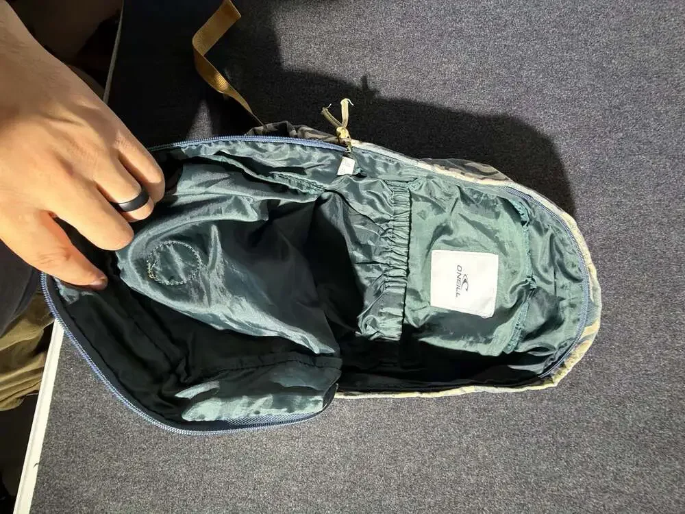 O'Neill Shoreline Backpack Slate Blue Sun Yin Yang Canvas Bookbag